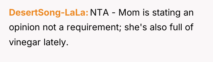 DesertSong-LaLa NTA - Mom is stating an opinion not a...