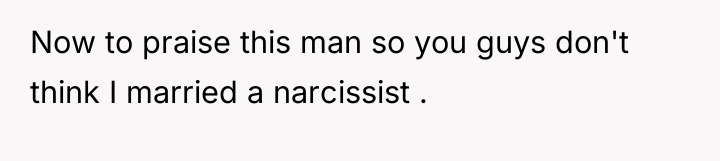 Now to praise this man so you guys don't think...