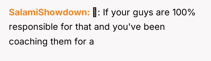SalamiShowdown : If your guys are 100% responsible for that...