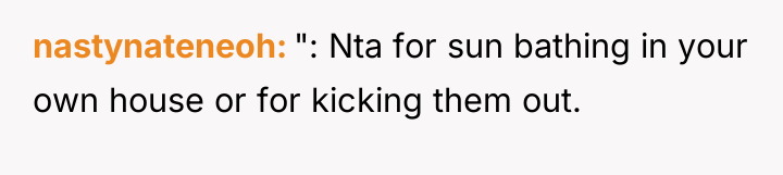 nastynateneoh ": Nta for sun bathing in your own house...