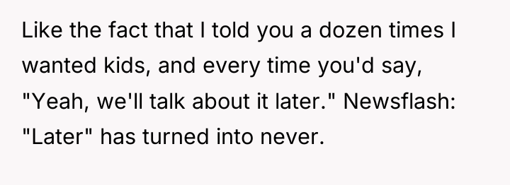 Like the fact that I told you a dozen times...