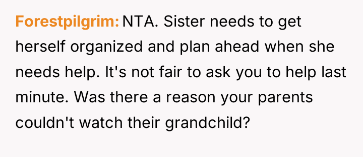 Forestpilgrim NTA. Sister needs to get herself organized and plan...