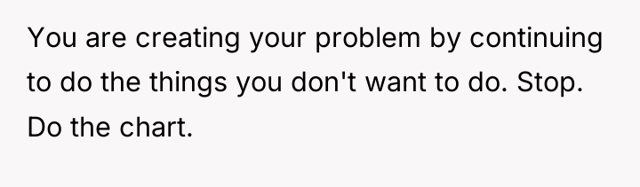 You are creating your problem by continuing to do the...