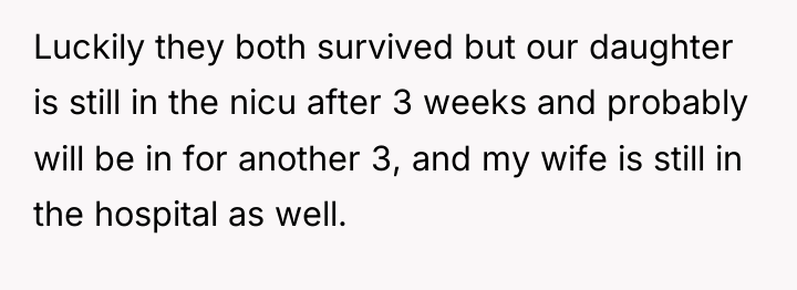 Luckily they both survived but our daughter is still in...