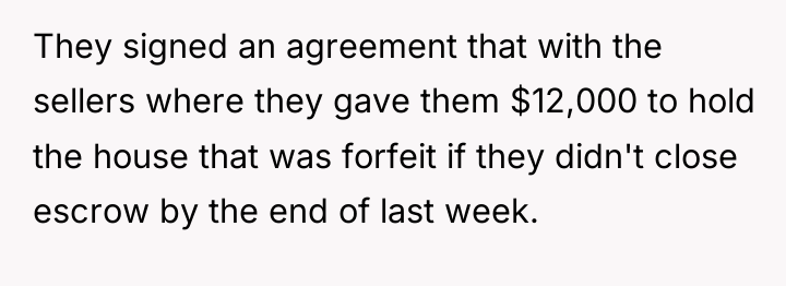 They signed an agreement that with the sellers where they...