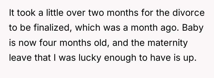It took a little over two months for the divorce...