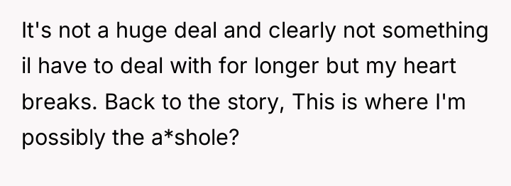 It's not a huge deal and clearly not something il...