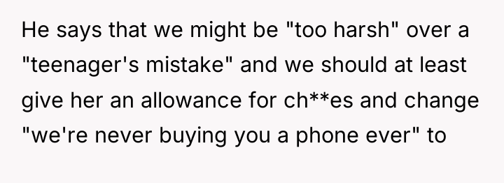 He says that we might be "too harsh" over a...