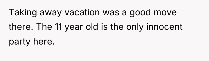 Taking away vacation was a good move there. The 11...