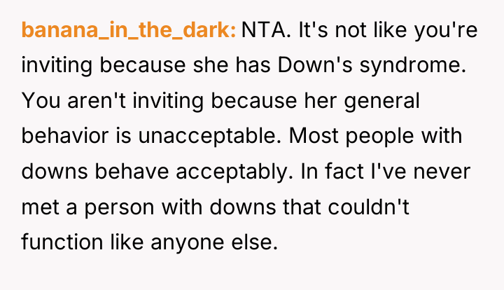 banana_in_the_dark NTA. It's not like you're inviting because she has...
