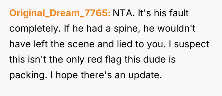 Original_Dream_7765 NTA. It's his fault completely. If he had a...