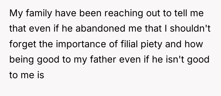 My family have been reaching out to tell me that...