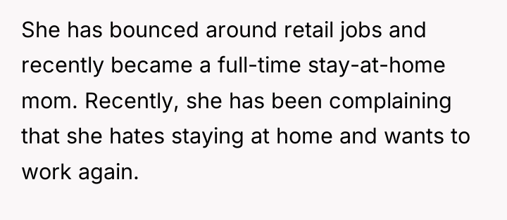 She has bounced around retail jobs and recently became a...