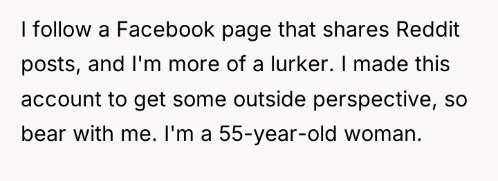I follow a Facebook page that shares Reddit posts, and...