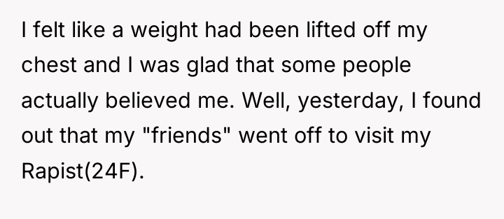 I felt like a weight had been lifted off my...