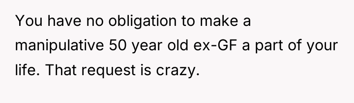 You have no obligation to make a manipulative 50 year...