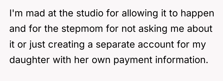I'm mad at the studio for allowing it to happen...