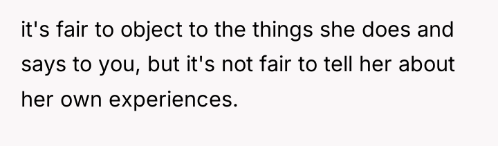 it's fair to object to the things she does and...