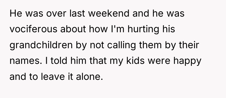 He was over last weekend and he was vociferous about...