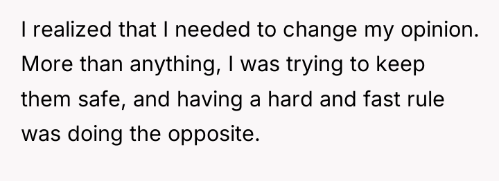 I realized that I needed to change my opinion. More...