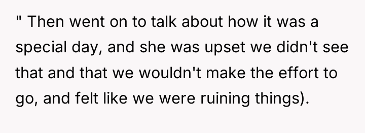 " Then went on to talk about how it was...