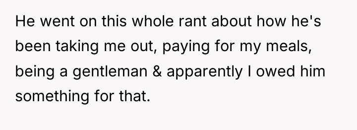 He went on this whole rant about how he's been...