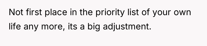 Not first place in the priority list of your own...