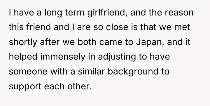I have a long term girlfriend, and the reason this...