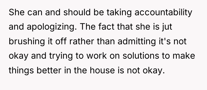 She can and should be taking accountability and apologizing. The...