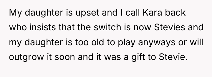 My daughter is upset and I call Kara back who...