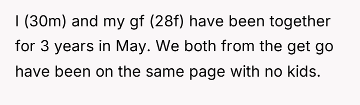 I (30m) and my gf (28f) have been together for...