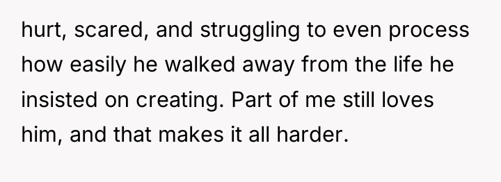 hurt, scared, and struggling to even process how easily he...