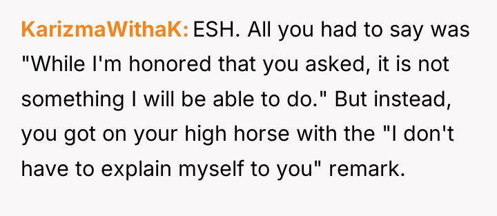 KarizmaWithaK ESH. All you had to say was "While I'm...