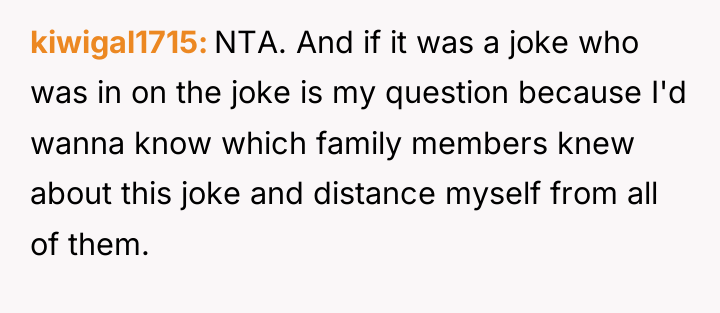 kiwigal1715 NTA. And if it was a joke who was...