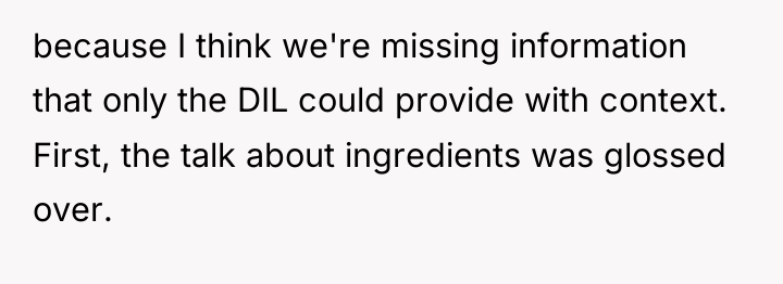 because I think we're missing information that only the DIL...