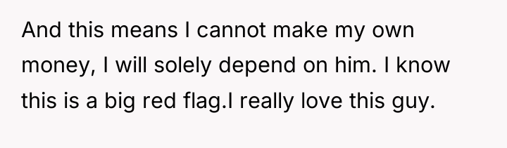 And this means I cannot make my own money, I...