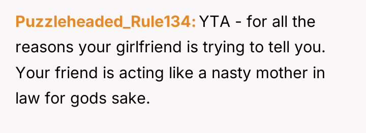 Puzzleheaded_Rule134 YTA - for all the reasons your girlfriend is...
