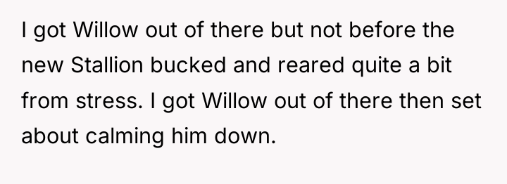 I got Willow out of there but not before the...