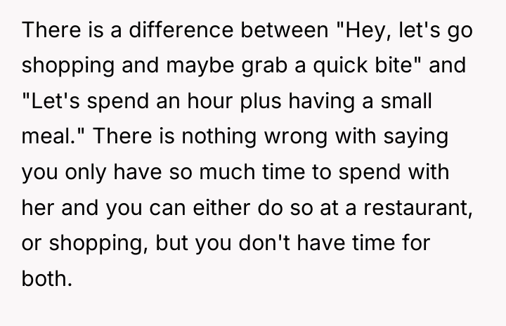 There is a difference between "Hey, let's go shopping and...