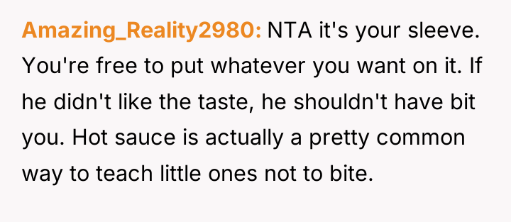 Amazing_Reality2980 NTA it's your sleeve. You're free to put whatever...
