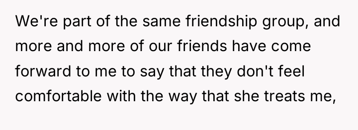 We're part of the same friendship group, and more and...
