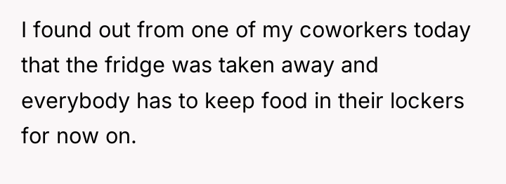 I found out from one of my coworkers today that...