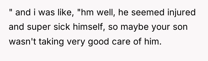 " and i was like, "hm well, he seemed injured...