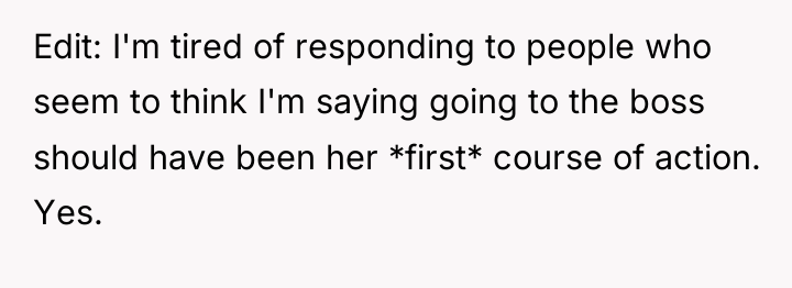 Edit: I'm tired of responding to people who seem to...