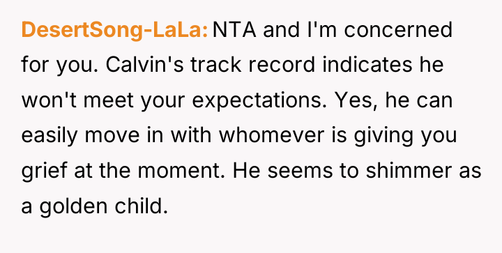 DesertSong-LaLa NTA and I'm concerned for you. Calvin's track record...
