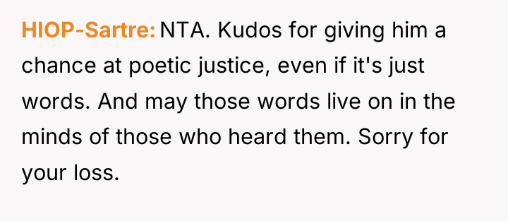 HIOP-Sartre NTA. Kudos for giving him a chance at poetic...