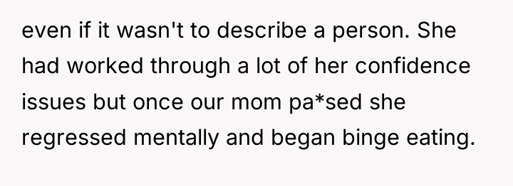 even if it wasn't to describe a person. She had...