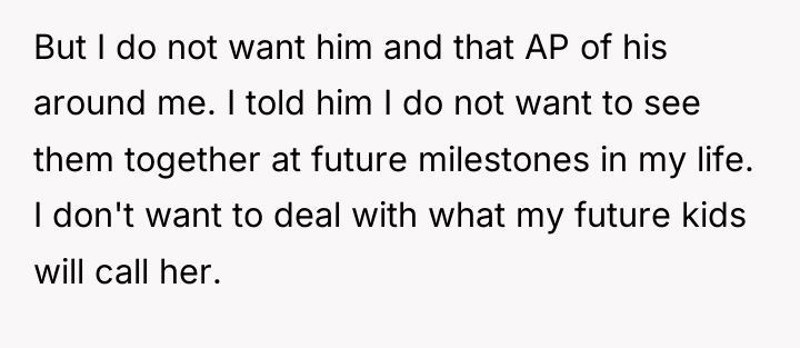 But I do not want him and that AP of...