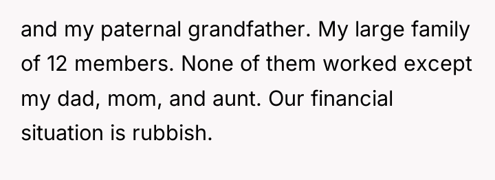 and my paternal grandfather. My large family of 12 members....