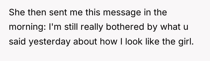 She then sent me this message in the morning: I'm...